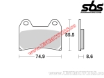 Front brake pads - SBS 706DC (dual carbon) - (SBS)