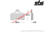 Front brake pads - SBS 815HF (ceramic) - (SBS)