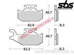 Front brake pads - SBS 836SI (metallic / sintered) - (SBS)