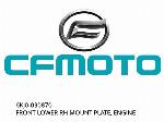 FRONT LOWER RH MOUNT PLATE, ENGINE - 6KJ0-030870 - CFMOTO