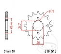 Front pinion JTF513.17 (pitch) - Kawasaki GPZ 600 R Ninja / VN 800 A / VN 800 B Classic / VN 800 C Drifter - JM