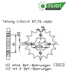 Front sprocket 12 teeth chain pitch 420 - Aprilia RS ('99-'05) / Derbi GPR Racing ('04-'05) / GPR Nude ('04-'05) 2T 50cc - ESJOT