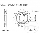 Front Sprocket Esjot - 10 teeth (pitch 520) - Sherco Trial 80 08 / X-Ride 125 / 125 125 / 125 125 ST / 250 25 / 290 29 / 300 30 