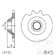 Front sprocket Esjot - 11 teeth (step 415) - Zündapp C 50 Sport ('76-'78) / CS 25 ('80-'82) / CX 25 ('82) / Hai 25 25 - JM