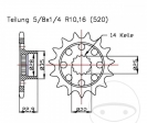 Front Sprocket Esjot - 16 teeth (pitch 520) - MV Agusta Brutale 675 / 675 ABS / 800 / 800 ABS / 800 RC ABS / 800 RR ABS - JM