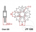 Front Sprocket JTF1269.17 (520 pitch) - Honda CBR 600 F / CBR 1000 RA Fireblade ABS / CBR 1000 RR Fireblade - JM