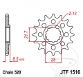 Front Sprocket JTF1516.14 (520 pitch) - Kawasaki ZX-10R 1000 C Ninja / 1000 C Ninja SE ABS / ZX-10R 1000 D Ninja / 1000 E Ninja 