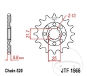 Front sprocket JTF1565.12 (pitch 520) - Kawasaki KLX 450 R / KX 250 4T C / KX 450 F / KX 450 J / KX 450 X - JM