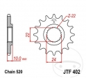 Front sprocket JTF402.15 (pas 520) - Husqvarna TR 650 / Terra / Honda CR 250 R / 450 R / 480 R / 500 R  / Aprilia Moto 650 - JM