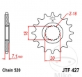 Front sprocket JTF427.11 (pas 520) - Suzuki PE 175 ('78-'82) / Suzuki RM 125 ('83-'15) / Suzuki RM-Z 25 ('07-'12) - JM