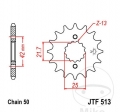 Front sprocket JTF513.18 (pitch 530) - Yamaha FJ 1100 / FJ 1200 / FJ 1200 A ABS / 1000 N / 1000 NA ABS / 1000 S Fazer - JM