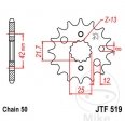 Front sprocket JTF519.17 (pitch 530) - JM