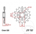 Front sprocket JTF707.17 (step 520) - Aprilia SXV 450 / SXV 550 / SWM RS 650 R / SM 500 R / 650 R / Superdual 650 / 650 T - JM