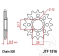 Front sproket JTF1516.17 (step 520) - Kawasaki ZX-10R 1000 S Ninja ABS / ZX-10R 1000 S Ninja KRT Replica ABS - JM