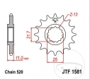 Front sproket JTF1581.17 (step 520) - Honda CBR 600 F / 1000 RA Fireblade ABS / 1000 RR Fireblade / S1 Fireblade SP-1 ABS - JM