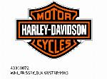 Front Wheel, 5-Spoke, Black with Stripe, 19x3 - 43300072 - Harley-Davidson