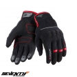 Gants d'été pour homme modèle SD-C54 Urban Seventy noir/rouge - Doigts tactiles