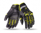 Gants de course/naked pour homme pour l'été modèle Seventy SD-N32 noir/jaune - Noir/jaune, XXL (11 cm)