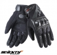 Gants de course/naked pour hommes Été Seventy modèle SD-N14 noir/gris - doigts tactiles