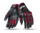 Gants de course/nus pour hommes été modèle Seventy SD-N32 noir/rouge