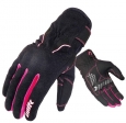 Gants de moto pour femmes Unik Racing modèle C-68 couleur: noir/rose