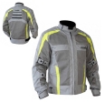 Giacca (moto) uomo Touring Unik Racing modello VZ-08 colore: grigio/verde fluorescente - Grigio/verde fluorescente, L