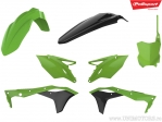 Green/Black Plastic Set - Kawasaki KX 250 F 4T ('17-'20) - Polisport