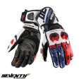 Guantes de carreras de verano para hombres modelo Seventy SD-R12 negro/rojo/azul - Negro/Rojo/Azul, XXL (11 cm)