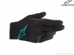 Guantes de moto carretera Stella S Max Drystar (negro/turquesa) - Alpinestars