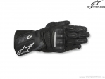 Guantes de moto SP-8 v2 de cuero (negro/gris) - Alpinestars