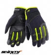 Guantes de verano para hombre Urban Seventy Modelo SD-C48 Negro/Amarillo - Dedos táctiles - Negro/Amarillo, L (9 cm)