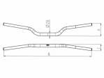 Guidão (28mm) alumínio KTM 85 SX 17/14 ('13-'19) / 85 SX 19/16 ('13-'18) - KTM