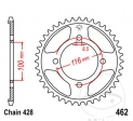 Hátsó hajtókar JTR462.51 (428 lépés) - Kawasaki KX 80 R 17/14 hüvelyk / KX 80 T 19/16 hüvelyk / 80 W 17/14 hüvelyk / 85 