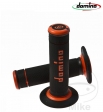 Handlebar grip set A190 black orange Domino D: 22 mm L: 118 mm closed - JM