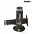 Handlebar Grip Set A260 Black Grey Domino D: 22 mm L: 120 mm Closed - JM