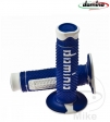 Handlebar grip set A260 blue white Domino D: 22 mm L: 120 mm closed - JM