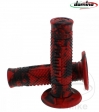 Handlebar grip set A260 red black Domino D: 22 mm L: 118 mm closed - JM