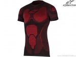 Haut de moto de rue Ride Tech Top (noir/rouge) - Alpinestars