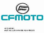 HEAT INSULATION PAPER, REAR FENDER - 401B-040001 - CFMOTO