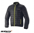 Herren Motorradjacke Urban Seventy Modell SD-A5 Farbe: Schwarz/Neon-Grün - Softshell-Typ - Leichtgewicht - Schwarz/Gelb