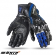 Herren Racing Handschuhe Sommer Seventy Modell SD-R2 Schwarz/Blau - Schwarz/Blau, M (8 cm)