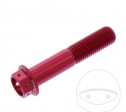 Hexagonal Cap Screw Pro Bolt M10 x 1.25 x 50 mm Aluminum Racing Red - JM