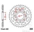 Hinterritzel JTR269.43 (428er Teilung) - Keeway Superlight 125 ie CBS Windschild / ie CBS Windschild Euro4 / ie Limited- JM