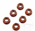 Hinterritzelmuttern Set 6 Stück 10 x 1.25 mm JMP - Honda XL 600-650-700 / XR 250-600-650 / XRV 650 / Kawasaki EL 250 - JM