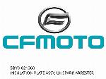 INSULATION PLATE ASSY, LH SPARK ARRESTER - 5BY0-021360 - CFMOTO