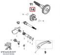 Intermediate gear wheel (shaft) - Peugeot Vclic / Vclic Evolution 4T 50cc ('07-'12) - Peugeot