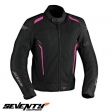 Jacke (Motorrad) für Frauen Touring Sommer Modell Seventy SD-JT36 Farbe: schwarz/rosa