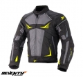 Jaqueta de motocicleta masculina Racing Seventy verão/inverno modelo SD-JR55 cor: preto/amarelo fluorescente