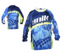 Jersey (shirt) cross-enduro Unik Racing model MX01 color: blue/green fluorescent - size XS