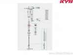 Joint télescopique 12.5x36x20mm - CAN-AM DS 450 / Kawasaki KFX 450 R KSF / KX 85 A 17/14 pouces / YFZ 450 - Kayaba